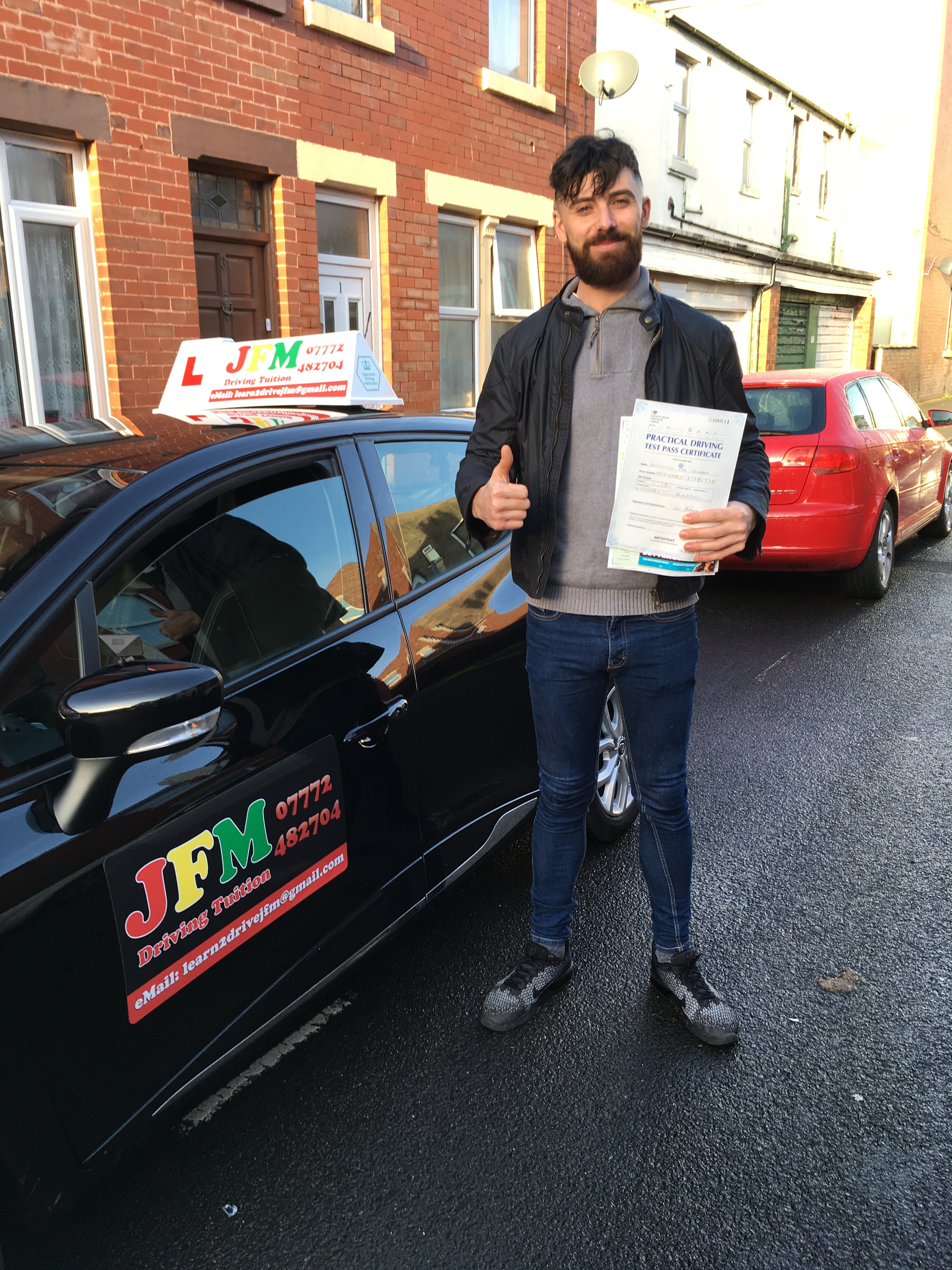 ben johnson driving test pass jfm drivimng tuition