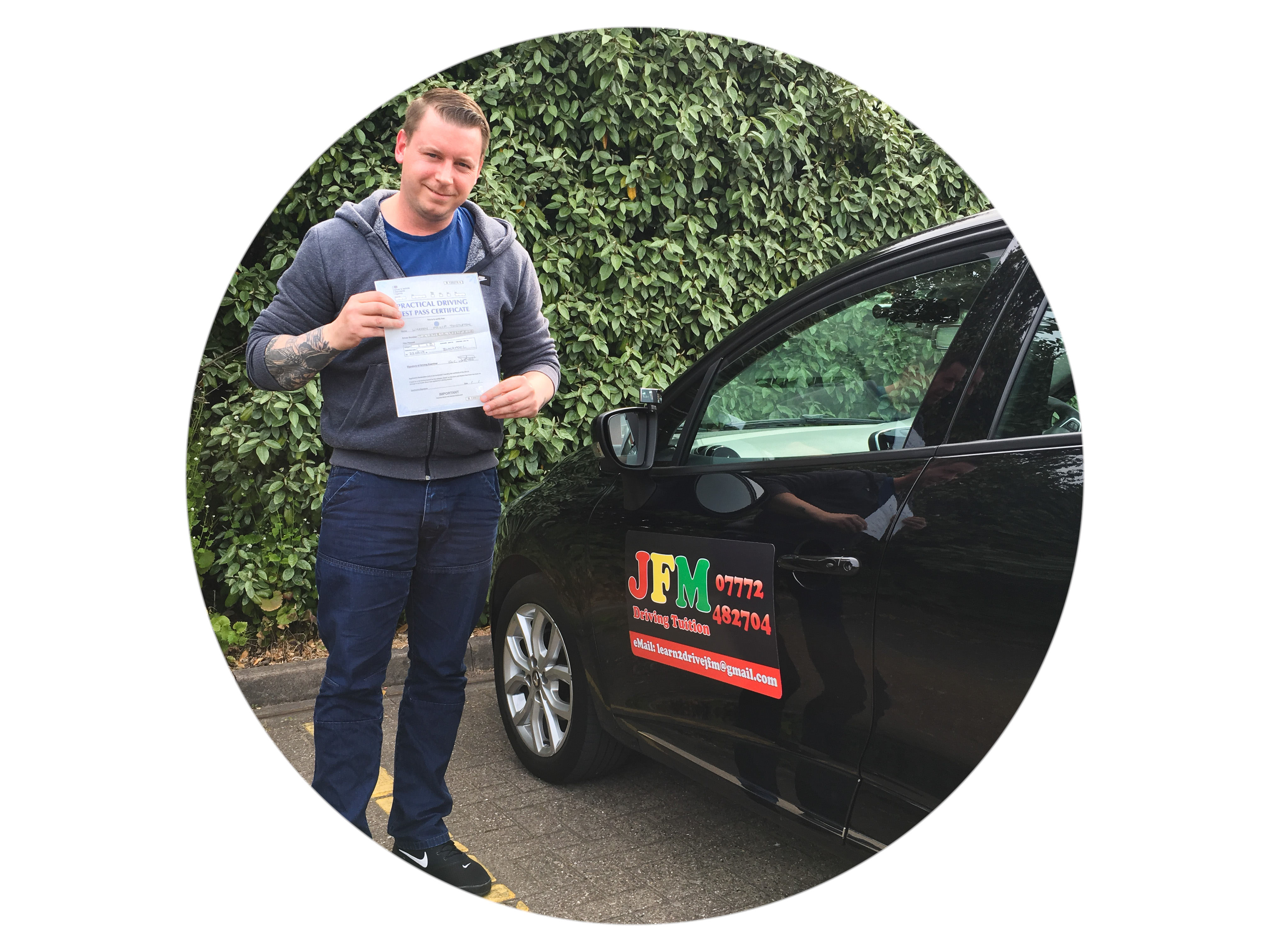 Warren Thistleton first time pass with JFM Driving Tuition