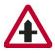 Traffic sign - Warning Crossroads