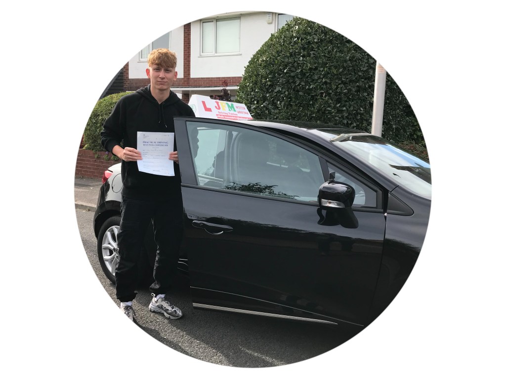 James Heyes, from Poulton-Le-Fylde  who passed his driving test 1st time with JFM Driving Tuition.
